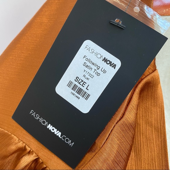 Following Up Satin Top - Rust - Picture 8 of 9